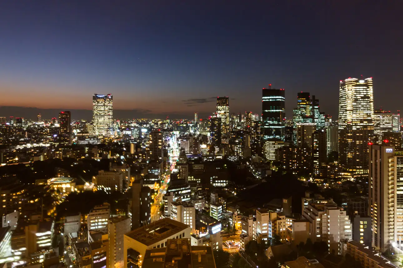 Tokio Stadtpanorama bei Nacht Tokio Stadt bei Nacht, ein Meer aus Lichtern